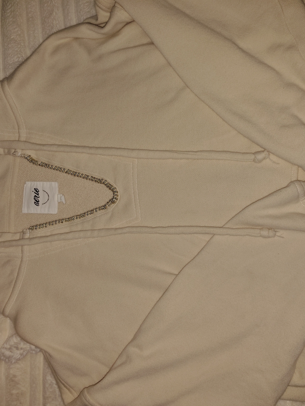Aerie Tan Hoodie with Drawstrings